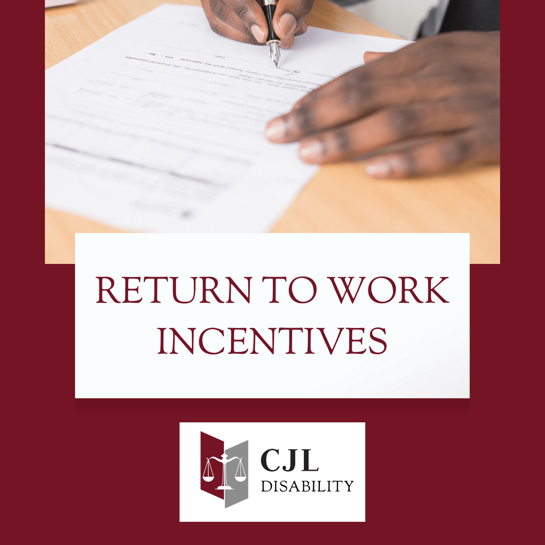 SSDI return to work incentives